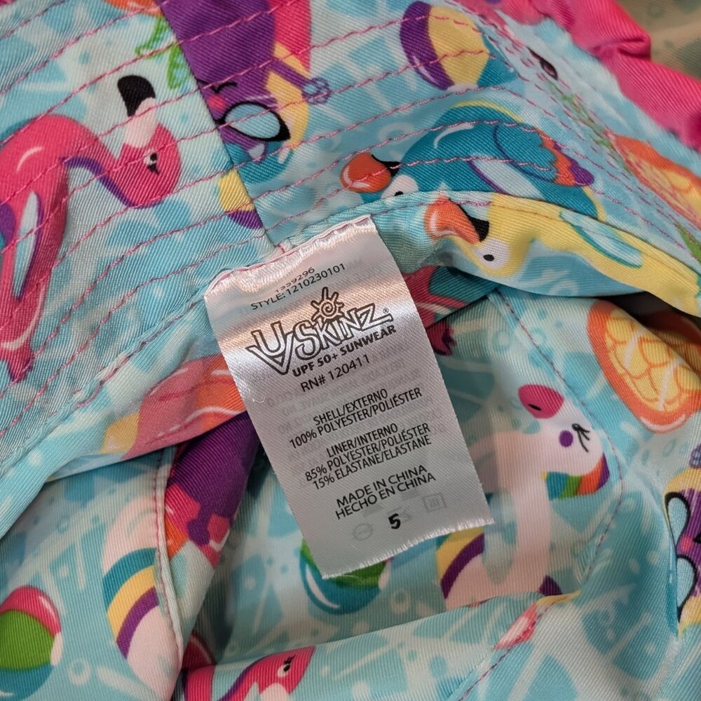 UV Skins, 3 Piece Swim Set w/Hat, Sz 5 - Picture 9 of 11